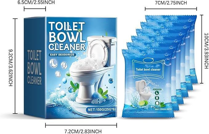 YAGUAN Splash Toilet Cleaner, New Foaming Bowl Toilet Cleaner, Bowl Powder Bathroom Sink and Drain Powder (2 Box 12 Bags)