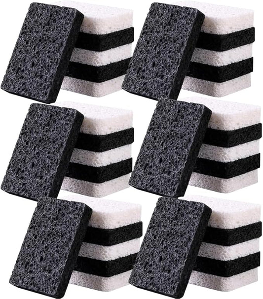 36 - Pack Non-Scratch Scrub Sponges - Sponges for Dishes and Washing Dishes, Cleaning Sponges for Kitchen Home and More（Black&White）