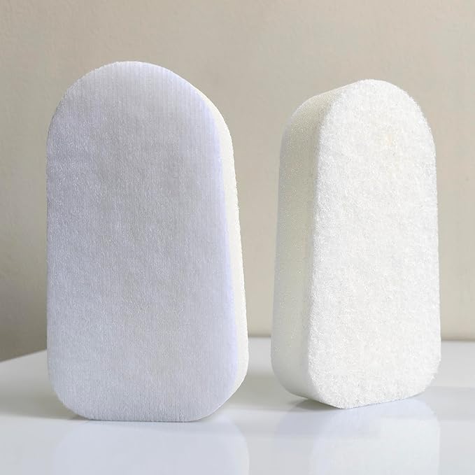 Long Handle Brush Sponge DIY Cleaning Sponge for Dishwashing Kitchen Toilet Bathroom Wash Cleaning Tool Accessory (Replaceable Sponge)