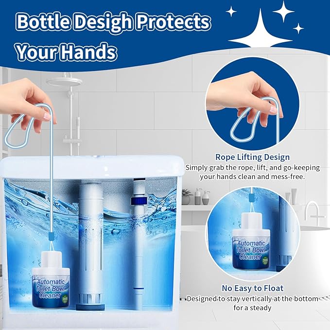 X-Txxlplus Toilet Bowl Cleaners, Toilet Cleaner, Automatic Long Lasting Continuous Toilet Bowl Cleaner, Prevent Stain Build Up Deep Clean, Each Pack for About 3 Months' Supply, Blue