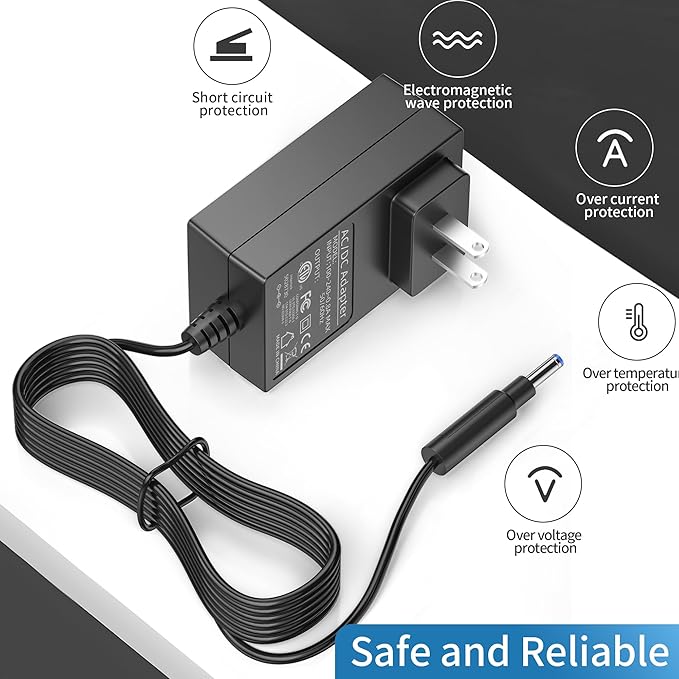 Charger for Eureka RapidClean Pro, Power Cord for Eureka Stylus Lightweight Cordless Vacuum Cleaner NEC180 NEC182 NEC185 NEC186
