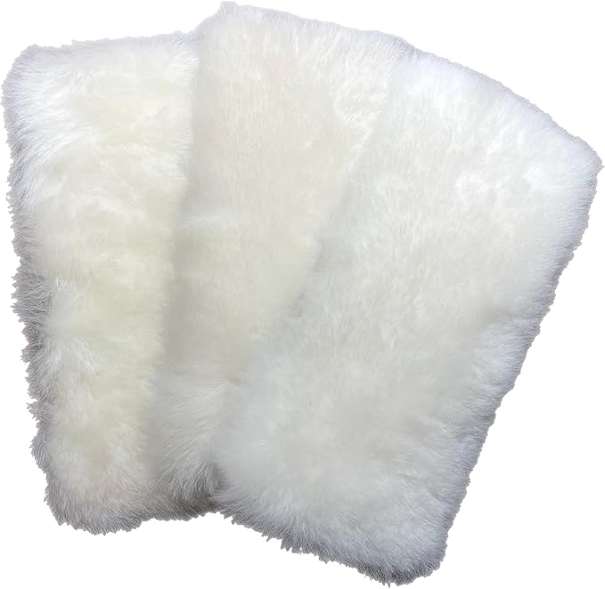 Tru Lamb Genuine Lambwool 9" Flat Mop, 3 Refill Pads ONLY, Hardwood, Laminate, Tile & Ceramic Floors, Wet & Dry Use