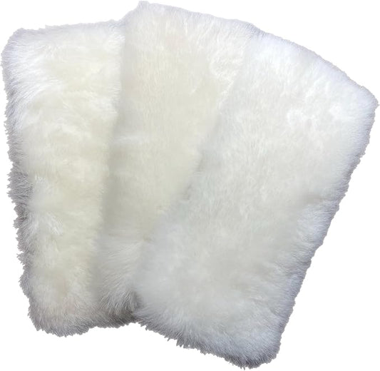 Tru Lamb Genuine Lambwool 9" Flat Mop, 3 Refill Pads ONLY, Hardwood, Laminate, Tile & Ceramic Floors, Wet & Dry Use
