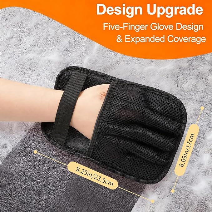 AOUDADPET Pet Hair Removal Gloves for Cats and Dogs Five-Finger Electrostatic Pet Hair Gloves Newly Upgraded Pet Hair Removal Tools Suitable for Laundry,Couch,Carpet,Car Seat