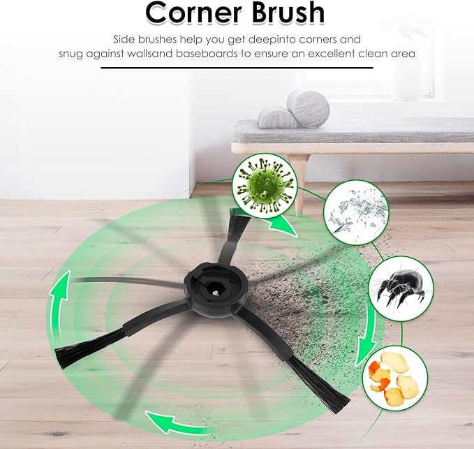 (20 Pack) Q5 Pro+ Q5 Pro Plus Accessories Replacement Parts for Roborock Q5 Pro Plus, Q5 Pro+, Q8 Max, Q8 Max+ Robot Vacuum, 4 Roller Brushes, 4 HEPA Filters, 4 Side Brushes, 4 Dust bags, 4 Mop Pads