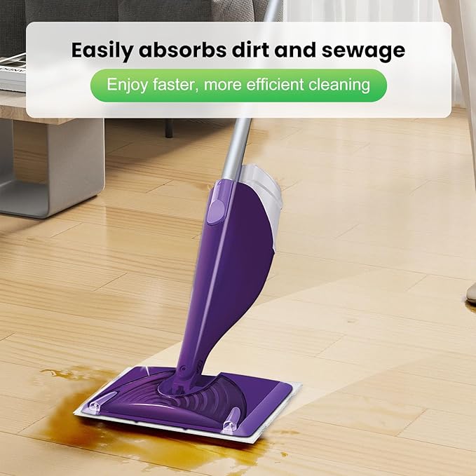 42 Count Disposable Mop Pad Replacement for Swiffer WetJet Spray Mop, Extra Strong Dirt Locking and Water Absorbent, Powerful Stain Removal