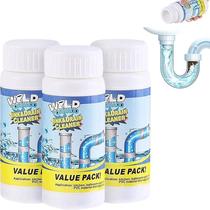 Drain Clog Remover Foaming Cleaner: Sink Drain Cleaner for Sinks Toilet Kitchen Bathroom Shower Tubs (3pcs)