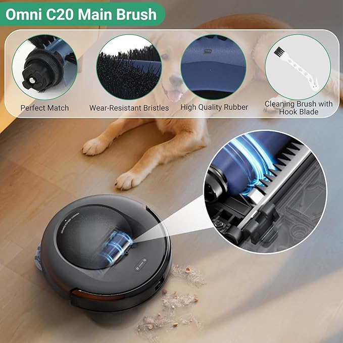 32-Piece Accessories Kit for Eufy Robot Vacuum Omni C20 – Includes: 2 Main Brushes, 4 Filters, 6 Mopping Pad, 6 Side Brushes, 6 Dust Bags, 6 Scented Tablets, 1 Cleaning Brush & 1 Screwdriver