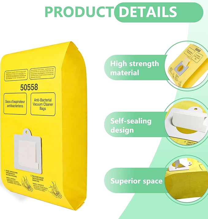 22 Pack Replacement Vacuum Bags Compatible with Kenmore Canister Type C/Q 5055 50555 50558 50557 and Type C-5 C-18 Vacuum
