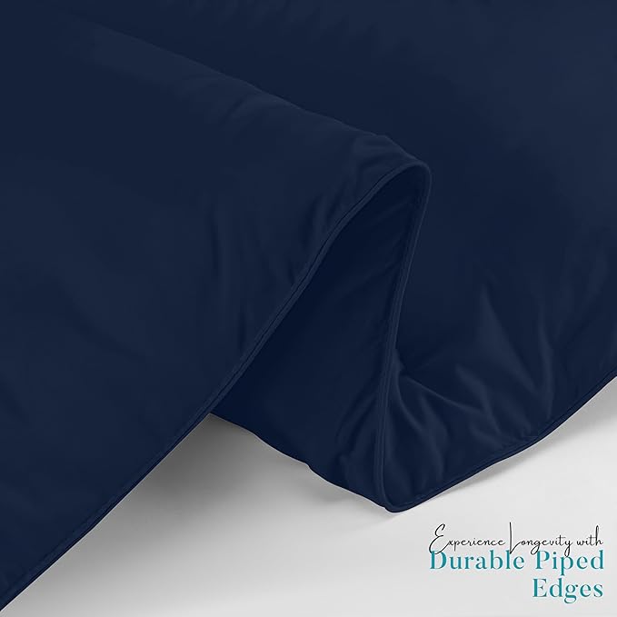 Utopia Bedding Comforter Duvet Insert, Quilted Comforter with Corner Tabs, Box Stitched Down Alternative Comforters Twin Size (Navy)
