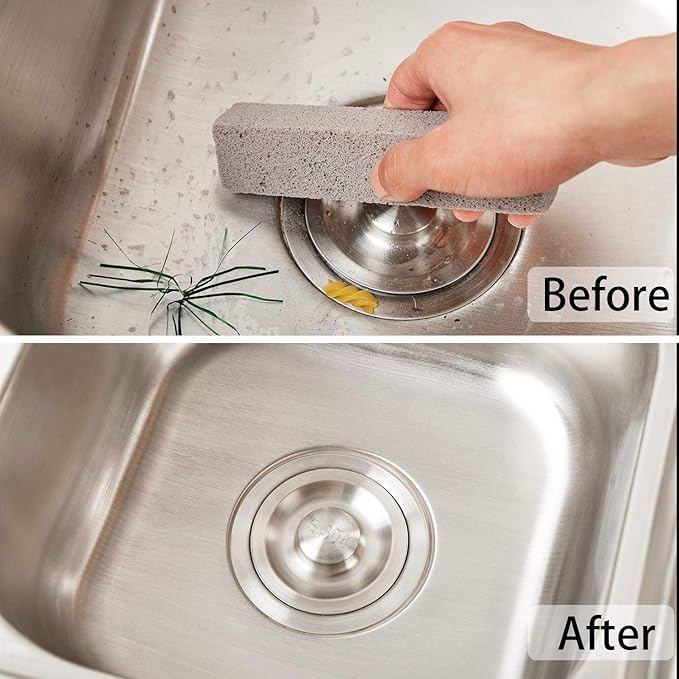 Chinco 24 Packs Pumice Stick for Cheaning, Pumice Scouring Stone Pad Removing Stain Grime Without Leaving Scratches for Kitchen Oven Stove Home Bathroom Toilet Pool House Cleaning Supplies