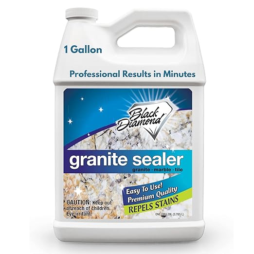 Black Diamond Stoneworks Granite Sealer: Seals and Protects -Marble, Granite, Marble, and Travertine Countertops- Sealer for All Stone Countertops. Enhance Your Stone’s Natural Beauty.
