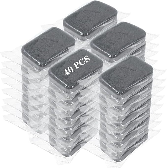 40 Pcs Individually Wrapped Sponges Kitchen Dishwashing Sponge Bulk, Non Scratch Dishes Scouring Pad Dishcloth, Odor-Free Sponge Wipes for Household Cleaning Dishes Travel Apartments, Grey