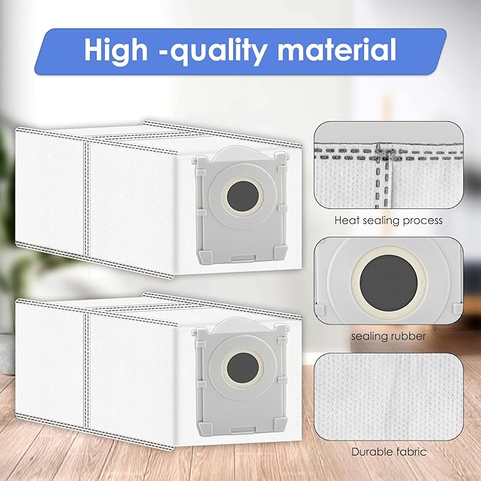 (5 Pack) X9 Pro Omni Replacement Dust Bags Compatible With ECOVACS DEEBOT T30C Omni/ T80 Omni/ T50 PRO Omni/ T50 MAX PRO Omni/ X8 Pro Omni Robotic Vacuum Cleaner, Accessories Kit