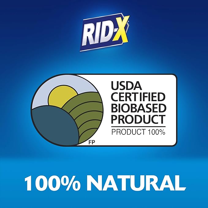 Rid-X Septic Tank Treatment Powder – 3 Month Supply, Dual Action Enzymes and Bacteria to Break Down Waste & Prevent Backups (Pack of 2)