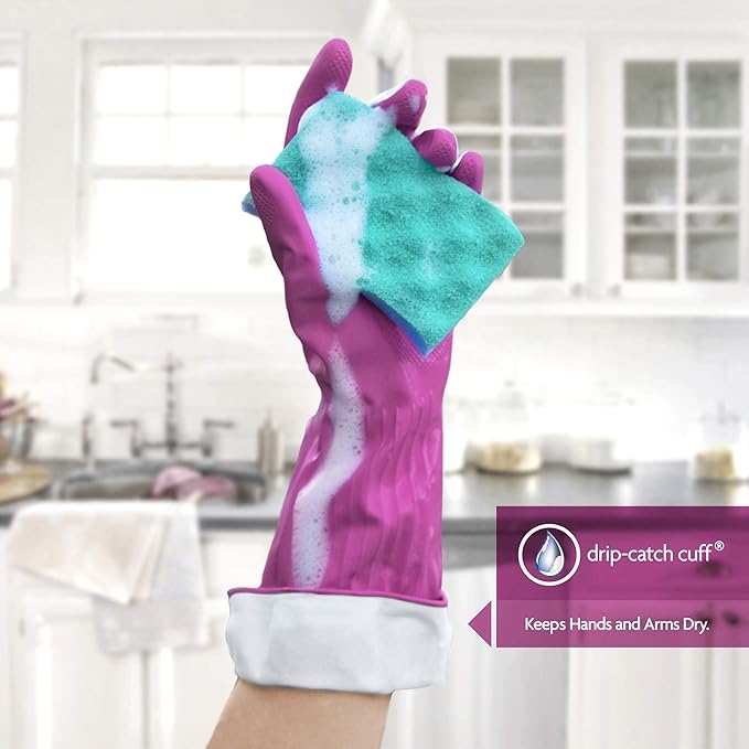 PLAYTEX Living Reusable Rubber Cleaning Gloves, Large (Pack of 3)