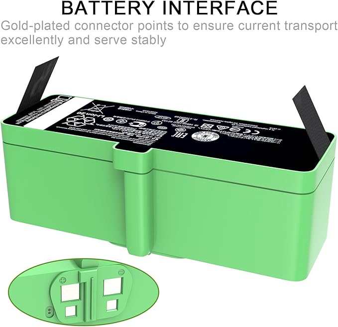 Dentsing Upgraded 3300mAh Replacement Battery 1800LI for iRobot Roomba 500/600/700/800/900 Series Compatible with Roomba 895 890 877 695 690 680 677 675 670 665 640 960 965 970 860 850 805 4376392