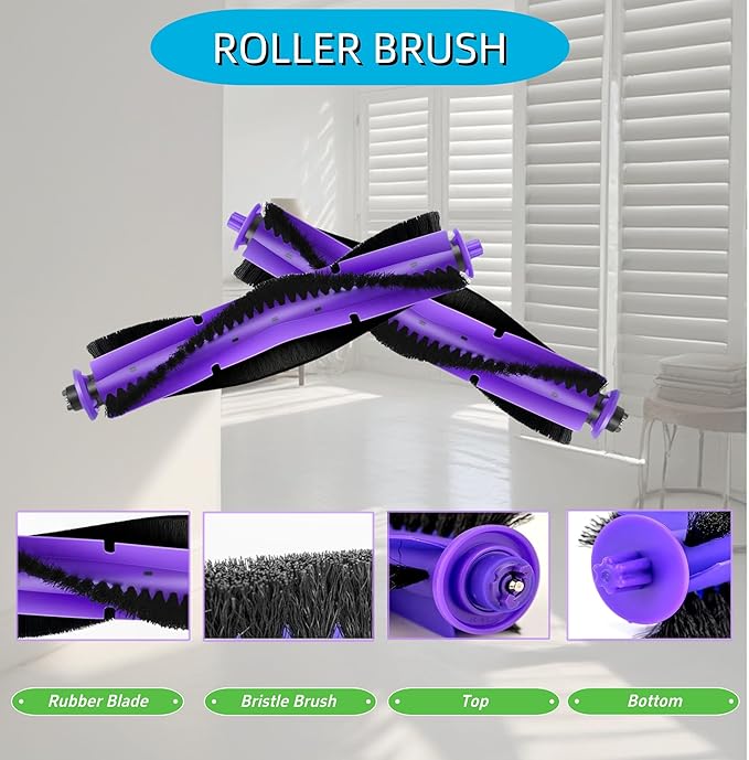 Avaenzo Replacement Kit Compatible with Narwal Freo Robot Vacuum | 1 Roller Brush, 3 HEPA Filters, 6 Side Brushes | Durable Accessories for Enhanced Cleaning Performance