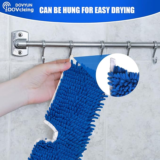 Dovcleing 2 Pack Microfiber Mop Refills Compatible with O-Cedar Dual-Action Flip Mop Resuable Replacement Mop Heads for Dry & Wet Use