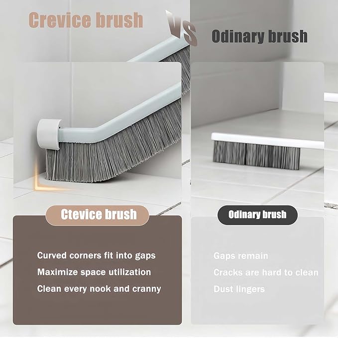 9Pcs Crevice Cleaning Brush Set, Hard Bristle Cleaning Supplies for Kitchen, Bathroom, Corner, Grout, Sink, Cup, Teapot, Bottle, Blender