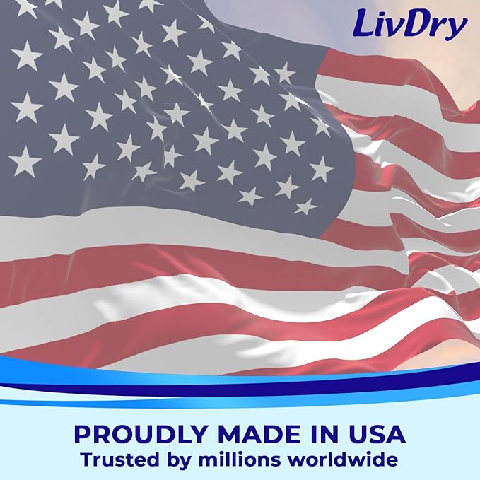 LivDry 3XL Overnight Adult Diapers for Women and Men, XXXL Incontinence Underwear, 72”-92" Waist, Disposable Pull-On Briefs, XXX-Large, 10 Count