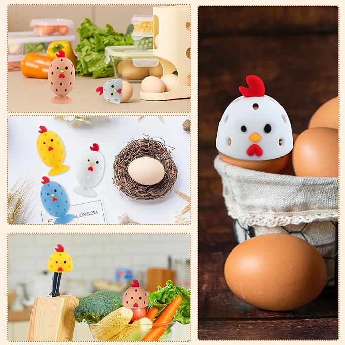 Egg Washer for Fresh Eggs, Silicone Egg Brush Cleaner, Egg Cleaner Scrubber for Fresh Eggs, Reusable Multipurpose Washing Egg Tool for Fruits and Vegetables(White)