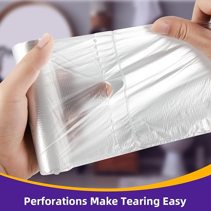 Heihaily Small Trash Bags 4 Gallon Garbage Bags Bathroom Kitchen Office Clear Waste Basket Liners for Cat Litter, Paper Shredder Bags, 10L, 105 Count