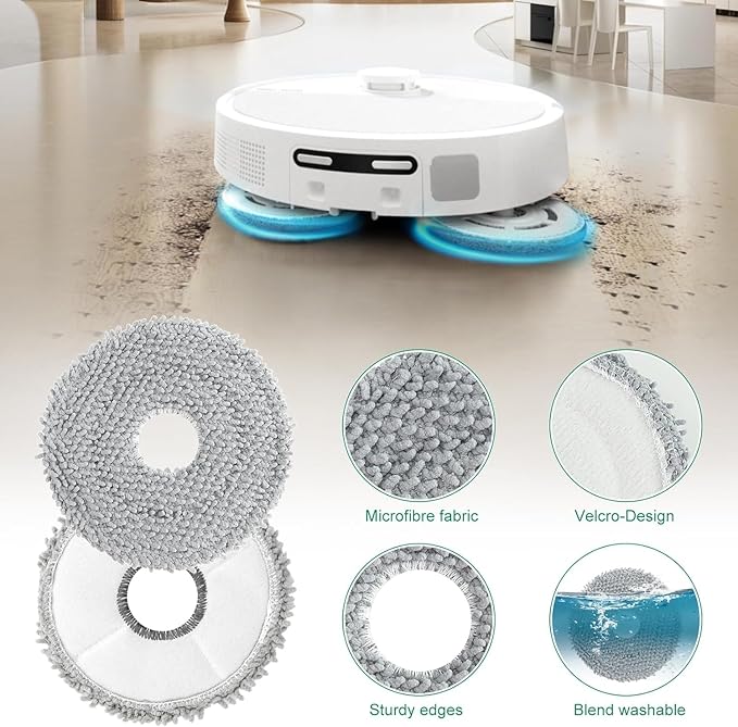 22 Pcs Accessories Kit For iRobot Roomba Plus 505/405 Combo Robot Vacuum, 2 Roller Brush, 4 Mop Pads, 3 Hepa Filters, 6 Side Brush, 6 Vacuum Bags Replacement Parts