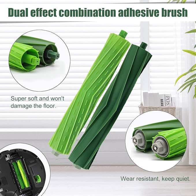 Replacement Parts for iRobot Roomba i1+/i2+/i3+/i4+/i5+/i6+/i7+/i8+/j5+/j6+/j7+/j8+/e5/e6/e7, i & j & e Series Vacuum Cleaners 1 Set Brush Roller | 4 Side Brushes |4 Filters (Not for Combo j7+ j9+)