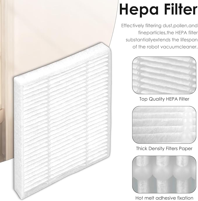 (5 Pack) Q0520 Q011 Q0120 HEPA Filters for iRobot Roomba Vacuum 2 Essential and Combo Essential Robot Vacuum and Mop Y0140 Y0112 Y0110 Q011 Q0120, Roomba 105 Combo, Roomba 104 Filter Accessories