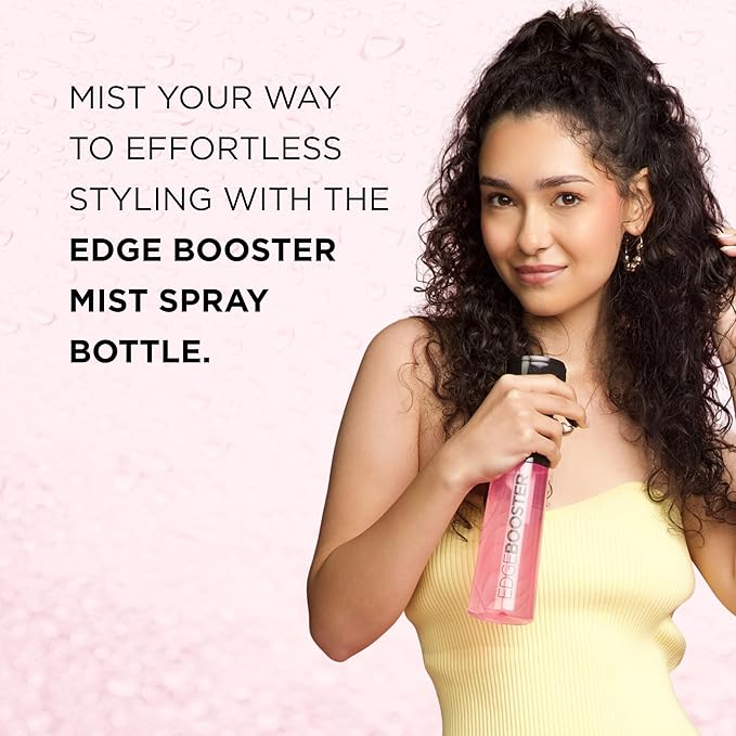 Style Factor Edge Booster Mist Spray Bottle for Hair (10.1oz/300ml) - Continuous Ultra Fine Mist Sprayer – For Hairstyling, Salons, Cleaning, Plants, Essential Oil & More - Purple