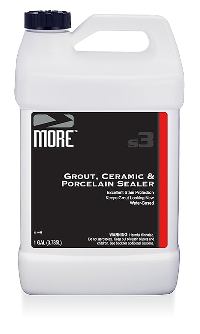 MORE Grout, Ceramic & Porcelain Sealer - Water Based Formula for StainProtection [Gallon / 128 oz]