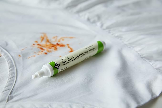 Good Basics All-Natural Stain Remover Pen for Clothing and Fabric - Eco-friendly, Probiotic Formula, Non-Toxic Scrubbing Stick for Baby & Kids Messes, Travel, Work (10 ml, 6 Pack)