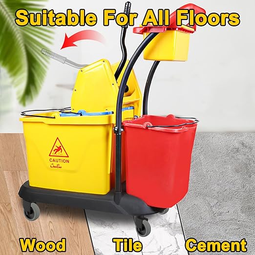 AAGUT Mop Bucket Wheels Replacement 3", Non-Marking TPR Castors Compatible with Rubbermaid Models 7570-L2, 7571,7580,7581,7582 7583, Set of 4