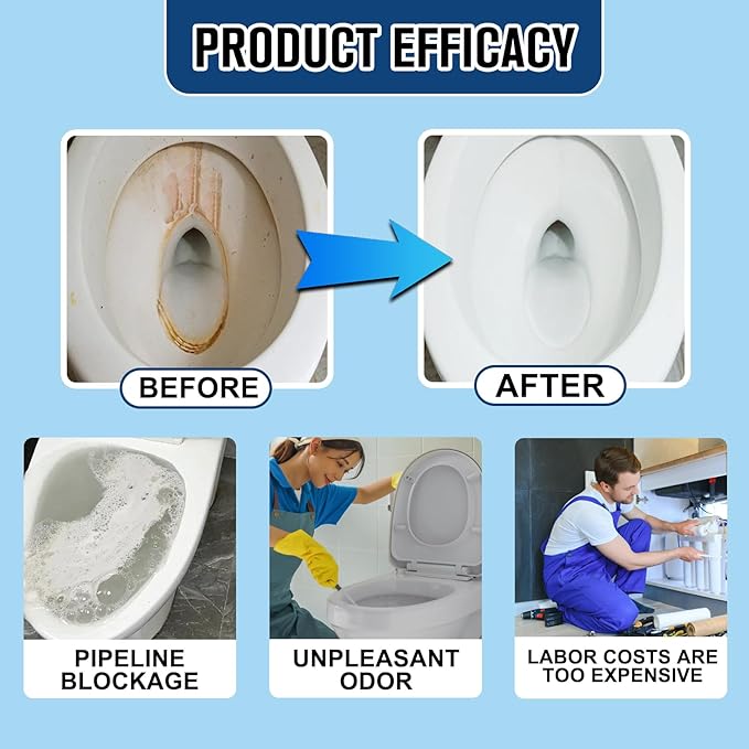 2 PCS Foam Toilet Cleaner, 2025 New Toilet Bowl Cleaner, Powerful Instant Bowl Cleaners for Toilets Squatting Pans