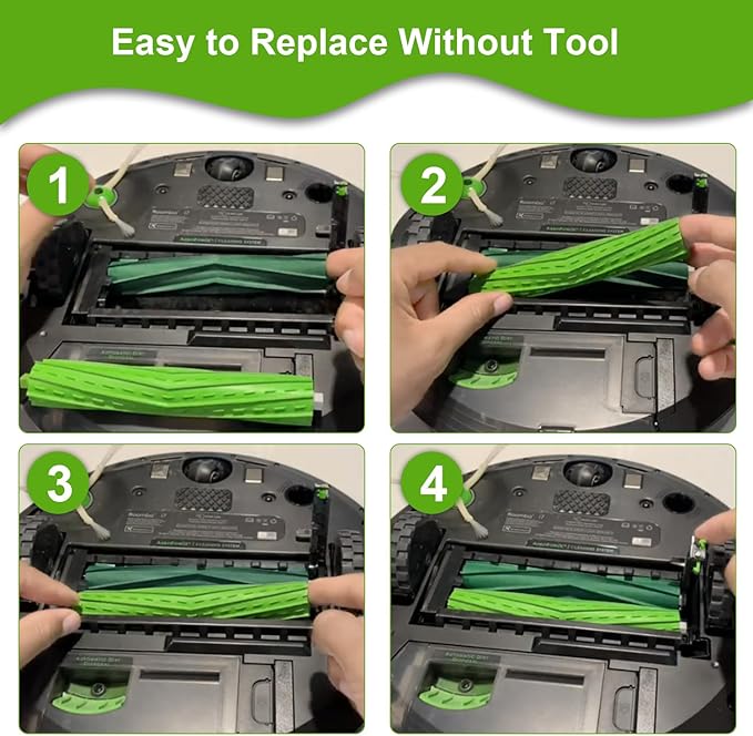 APZOVO 4 Set Replacement Brushes Compatible for iRobot Roomba E & I & J Series, Replacement Parts for Roomba i1 i1+ i2 i2+ i3 i3+ i4 i4+ i6 i6+i7 i7+ i8 i8+ j6 j6+ j7 j7+ E5 E6 E7, Combo i5 i5+ j5 j5+