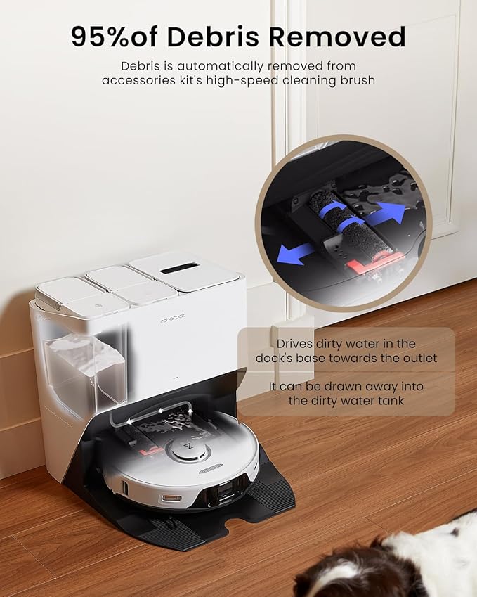 S8 Pro Ultra Accessories Replacement Parts for Roborock Robot Vacuum Cleaner, 1 High-Speed Cleaning Brush,1 Water Filter For Mop Washing and Dock Self-Cleaning Roborock Replacement Parts accessories