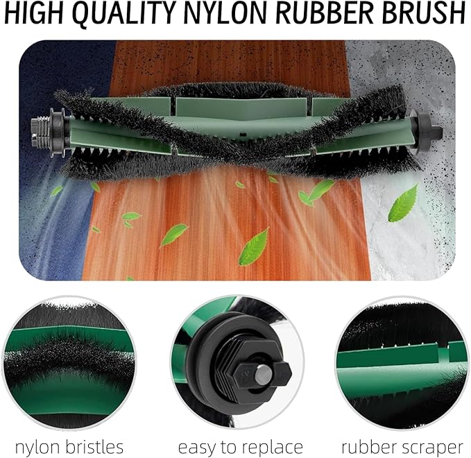 Replacement Parts for iRobot Roomba 105 Vac / Y0140 / Q0120 / Y0110 / 105 Combo / Q011 / Q0520 Robot Vacuums, 2 Roller Brush 10 Side Brush 10 Filter 2 Cleaning Tool, Accessories Kit Spare Attachments