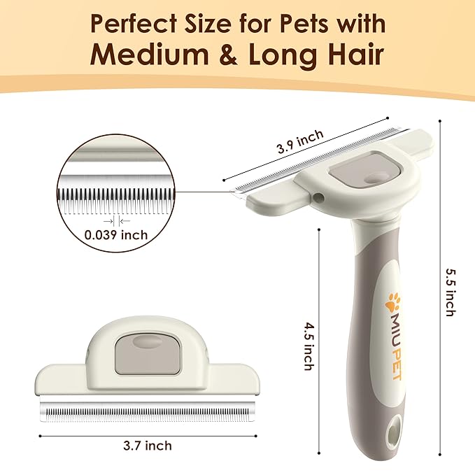 MIU PET Dog Deshedding Brush