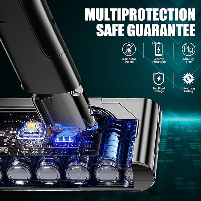 EGR Upgraded 9000mAh V8 Battery Replacement Compatible with Dyson V8 Animal Battery Replacement V8 Absolute/Motorhead/Fluffy SV10 Carbon Fiber Vacuum Cleaner 2 Filters and 3 Screws Included