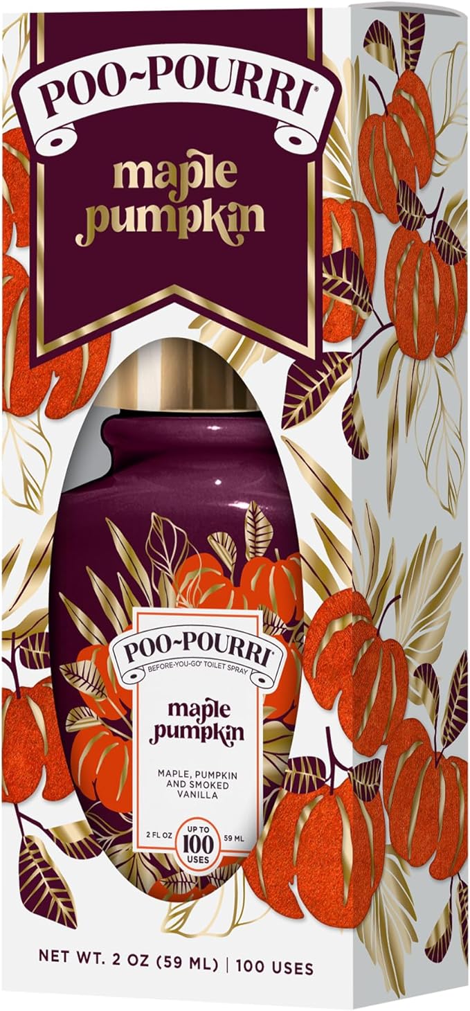 Poo-Pourri Before-You-Go Toilet Spray, Maple Pumpkin, 2 Fl Oz – Maple, Pumpkin and Smoked Vanilla