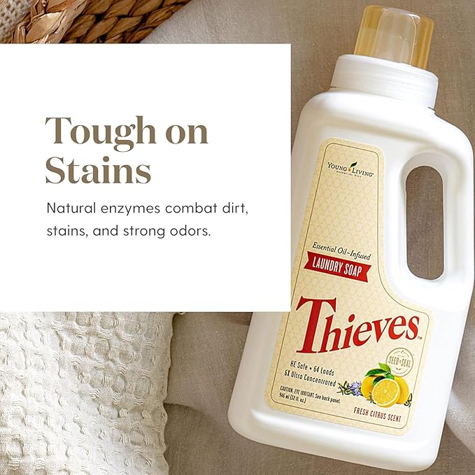 Young Living Thieves Ultra Concentrated Laundry Soap - Potent and Plant Based - 32 fl oz