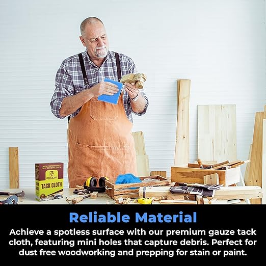 Eshazu Premium Tack Cloth (Pack of 12) – Professional Grade Dust and Particle Remover for Woodworking and Painting – Tack Rags for Surface Cleaning – Silicone & Wax Free, Anti-Static