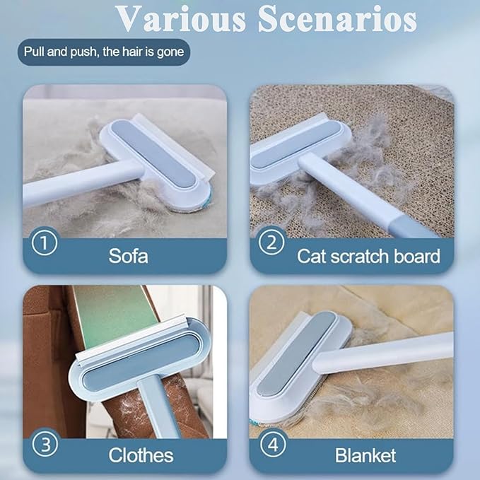 Multifunctional Pet Hair Remover, 2025 4 in 1 Washable Long Handle Cat and Dog Hair Removal Brush,Adjustable Lint Brush for Furniture, Couch, Carpet, Clothes and Laundry (2)