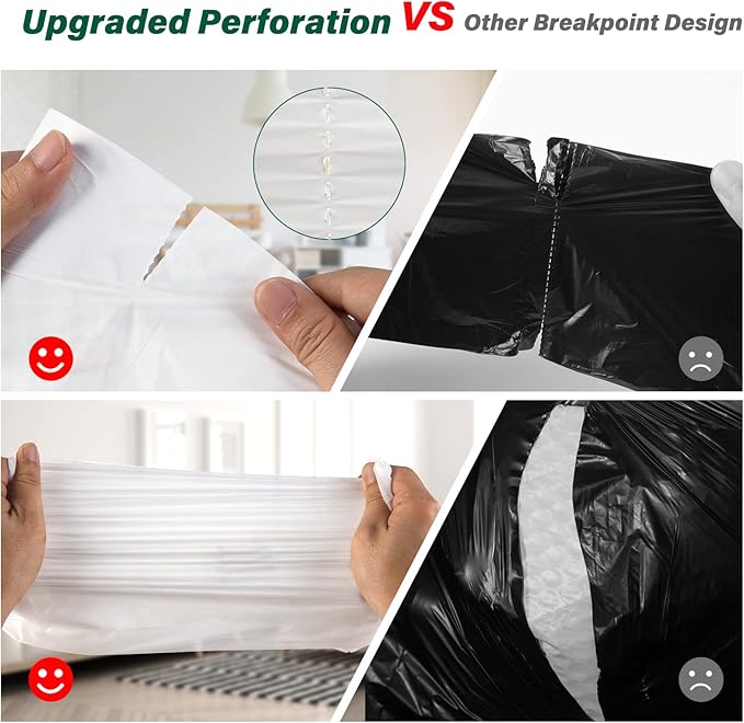 Inwaysin 4-6 Gallon Small Trash Bags Biodegradable 180 Counts, Ultra Thick & Strong 4 Gallon Trash Bag, Unscented Small Garbage Bags, Easy Tearing Waste Basket Liners for Bathroom, Bedroom, Office