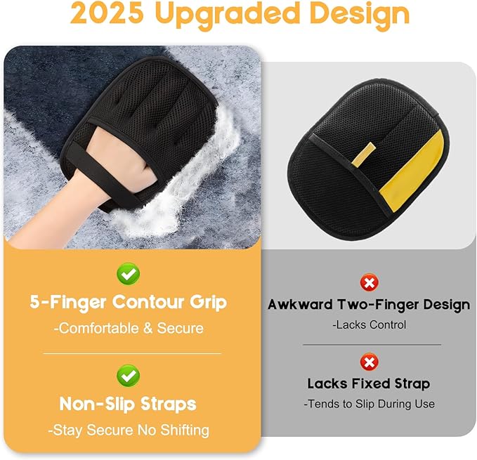 VerdeVilla Pet Hair Remover, 2025 Upgrated Five-Finger Electrostatic Pet Hair Removal Gloves, Cat & Dog Hair Remover for Couch, Furniture,Clothing, Animal Fur Removal Tool, Cat Grooming Gloves-2PCS