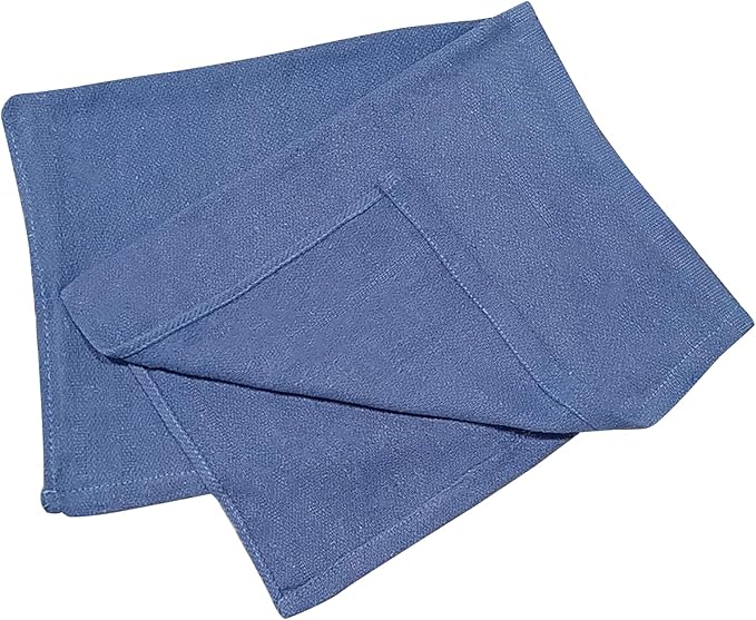 Premium Blue Huck Towels – (12 Pack) 15 x 27 inches 100% Cotton Bulk Towel for General Cleaning, Auto Shop, and Hospital Use, Super Absorbent, Machine Washable Cloth