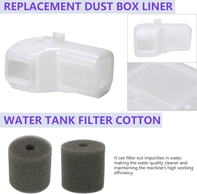 Replacement Accessories Compatible with Narwal Flow Robot Vacuum Cleaner (2 Main Brush, 4 Roller Mop Pads, 6 Dust Bags, 6 Hepa Filter, 8 Side Brushes, 2 Filter Cotton Pads, 1 Dustbin Liner)