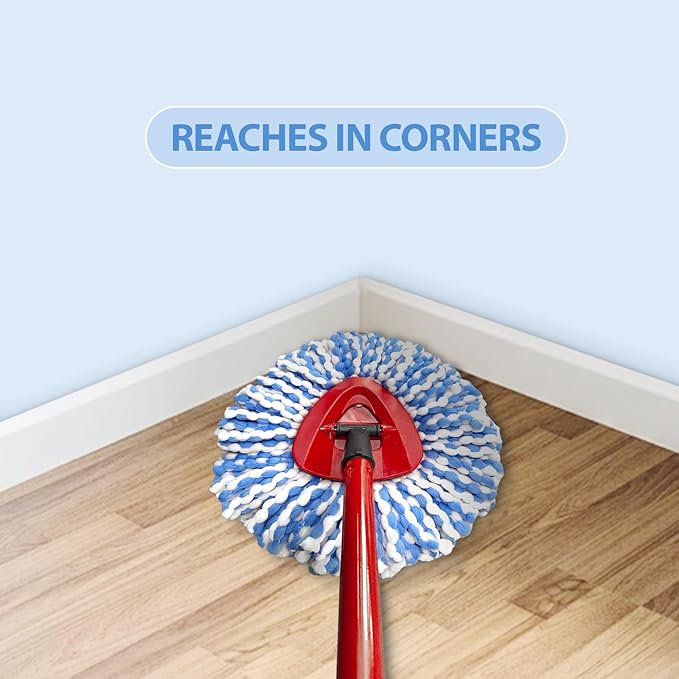 Spin Mop Replacement Heads, Microfiber Mop Refills, Easy to Replace, 4 Pack