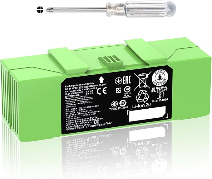 Dentsing 14.4V ABL-F Battery for iRobot Roomba i3 i3+ 3150 i4 i4+ 4150 i7 i7+ j7 j7+ 7158 7150 7550 7558 i8 and e5 5150 e5150 e6 e6198 Replacement Battery for Roomba i & e & j Series 64.2Wh 4460mAh